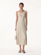 CoolTouch Multi-Wear Pleated Midi Bra Dress