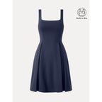 Square Neck Fit-and-flare Mini Bra Dress
